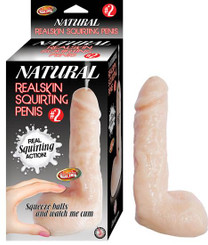 Natural Realskin Fluid-compatible Penis 02 7 inches Dildo Beige by NassToys