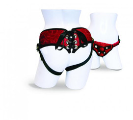 Red Lace Corsette Strap On - OS by Sportsheets