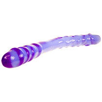 Basix Rubber Works 16 inches Double Dong Purple Best Adult Toys