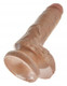 King Cock 7 inches Cock with Balls Tan Dildo by Pipedream - Product SKU PD550622