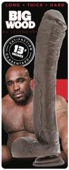 The Big Wood 13.5in Realistic Penis Brown Sex Toys