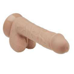 Cloud 9 Platinum Silicone 7 inches Dong Brown Bonus Rings Best Sex Toys