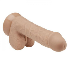Cloud 9 Platinum Silicone 7 inches Dong Brown Bonus Rings by Cloud 9 Novelties