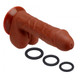Cloud 9 Novelties Pro Sensual Premium Silicone Dong with 3 C Rings Brown 7 inches - Product SKU WTC85912