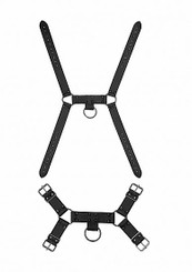 Ouch! Skulls & Bones Male Harness with Spikes Black Sex Toys