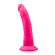 Neo Elite 7.5in Silicone Dual Density Penis Neon Pink by Blush Novelties - view 2