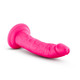 Neo Elite 7.5in Silicone Dual Density Penis Neon Pink by Blush Novelties - view 3