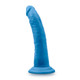 Neo Elite 7.5in Silicone Dual Density Penis Neon Blue by Blush Novelties - view 2
