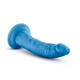 Neo Elite 7.5in Silicone Dual Density Penis Neon Blue by Blush Novelties - view 3