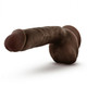 Dr. Skin Glide 8.5in Self Lubricating Dildo Chocolate by Blush Novelties - view 2