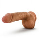 Dr. Skin Glide 8.5in Self Lubricating Dildo Mocha by Blush Novelties - view 3