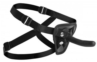Pegged Pegging Dildo With Harness Black O/S by XR Brands