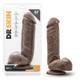 Dr. Skin Mr. D 8.5in Dildo W/ Suction Cup Chocolate by Blush Novelties