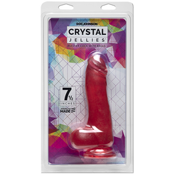 Crystal Jellies Master Cock W/ Balls 7.5 In Pink Sex Toys