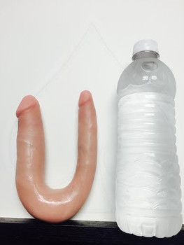 U Shaped Double Trouble Small Dildo - Beige Best Adult Toys