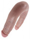 U Shaped Double Trouble Small Dildo - Beige by Pipedream - Product SKU PD551321
