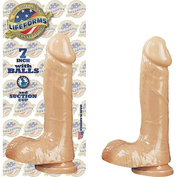 All American Lifeforms 7 Inches Dong, Balls, Suction Cup Flesh Best Sex Toy