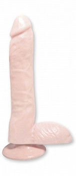Basix 9 inches Beige Dong With Suction Cup Adult Sex Toy
