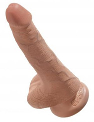 King Cock 6 inches Cock with Balls Tan Dildo Adult Toys
