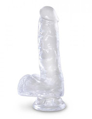 King Cock Clear 6 inches Cock with Balls Sex Toy