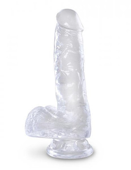 King Cock Clear 6 inches Cock with Balls Sex Toy