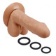 Pro Sensual Premium Silicone Dong 6 inch with 3 C-Rings Tan by Cloud 9 Novelties - view 3
