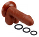 Cloud 9 Novelties Pro Sensual Premium Silicone Dong 6 inch with 3 C-Rings Brown - Product SKU WTC852844