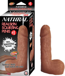 Natural Realskin Fluid-compatible Penis #1 Brown Dildo by NassToys