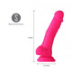 Billee 7 inches Realistic Silicone Dong Neon Pink by Maia Toys - view 2