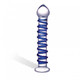 Glas Blue Spiral Glass Wand Sex Toy