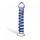 Glas Blue Spiral Glass Wand by Glas Toy