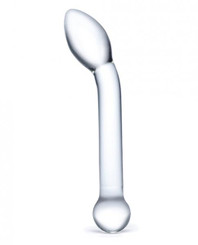 Glas 8 inches Slimline G-Spot Glass Dildo Clear by Electric Eel Inc
