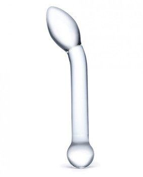 Glas 8 inches Slimline G-Spot Glass Dildo Clear by Electric Eel Inc