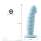 Paris 6 inches Blue Silicone Ribbed Dong by Maia Toys - view 3