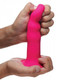 Squeeze-It Squeezable Silexpan Wavy Dildo Pink Adult Toy