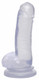 Basix Rubber Works 8 inches Suction Cup Dong Clear Adult Toys