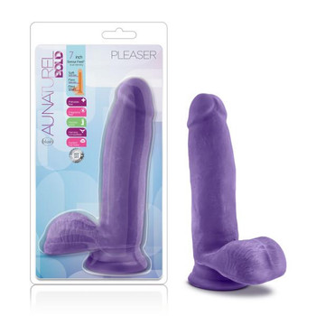 Au Naturel Bold Pleaser 7 In Dildo Purple Adult Toy
