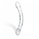 Glas Double Trouble Glass Dildo Clear by Glas Toy
