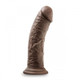 Dr. Skin 8 inches Penis With Suction Cup Chocolate Brown by Blush Novelties