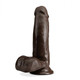 Dr. Skin Plus 7in Poseable Girthy Dildo Chocolate by Blush Novelties - Product SKU BN19916