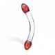Red Head Glass Double Dildo by Glas Toy