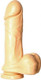 SI Novelties Thick Cock Balls & Suction Cup 8 inches Beige Dildo - Product SKU SIN30110