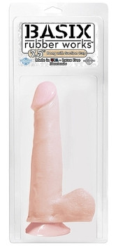 Basix Rubber Works - 7.5in. Dong With Suction Cup by Pipedream Products