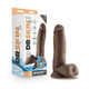 Dr. Skin Glide 7in Self Lubricating Dildo Chocolate by Blush Novelties
