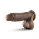 Dr. Skin Glide 7in Self Lubricating Dildo Chocolate by Blush Novelties - view 3