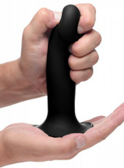 Squeeze-It Silexpan Phallic Dildo Black Adult Sex Toy