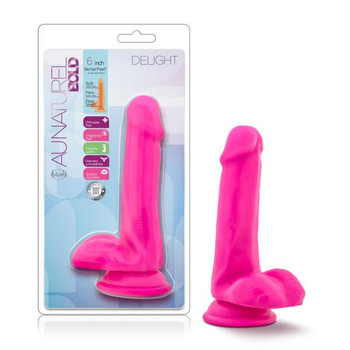 Au Naturel Bold Delight 6 In Dildo Pink by Blush Novelties