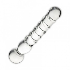 Joystick Glass Dildo Wand Anal & G-Spot Clear by Glas Toy