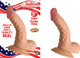 All American Whopper 5 inches Curved Dong, Balls Beige by NassToys - view 3