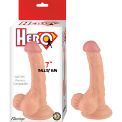 Hero 7in Ballsy Man Dildo Adult Sex Toy